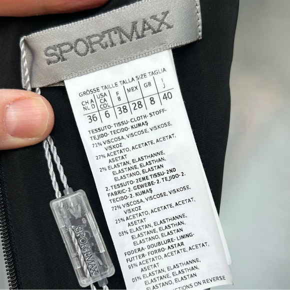 MaxMara Blue Black  Shift, BNWT, size 6 - Picture 8 of 10